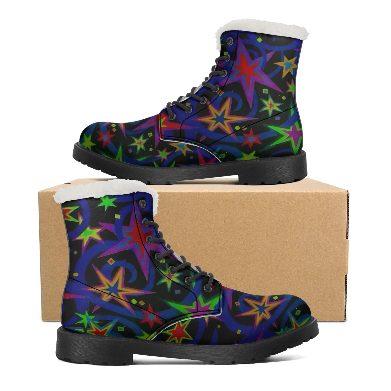 Women Shoes Us To Eu - Плюшевые зимние ботинки Starlit Sky для