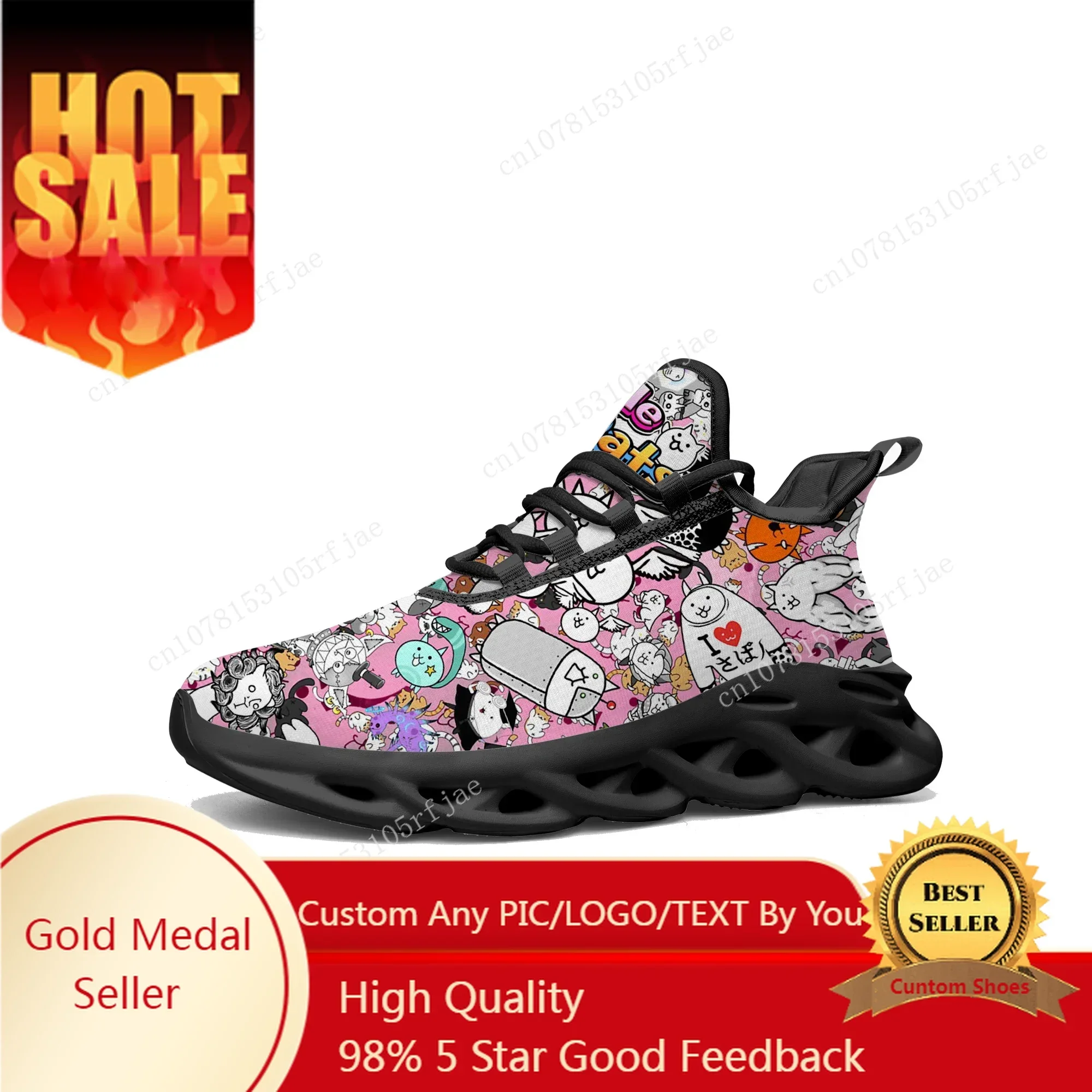 Women Shoes Running - Кроссовки Battle Cats Flats: модные спортивные