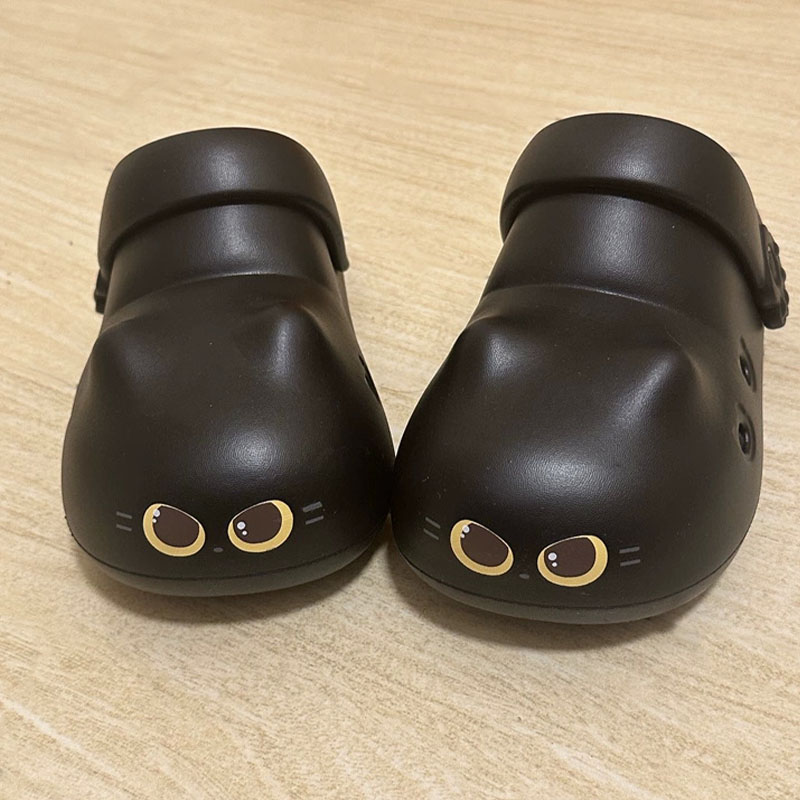 Women'S Shoes For Flat Feet - Новые креативные тапочки-котики черного цвета для