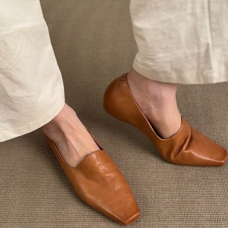 Women'S Shoes For Flat Feet - Ретро-лоферы женские, без застежек, в британском
